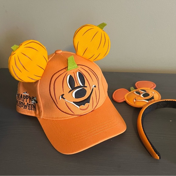 Disney Parks Halloween Mickey Pumpkin Ears and Halloween Hat Bundle main image 9